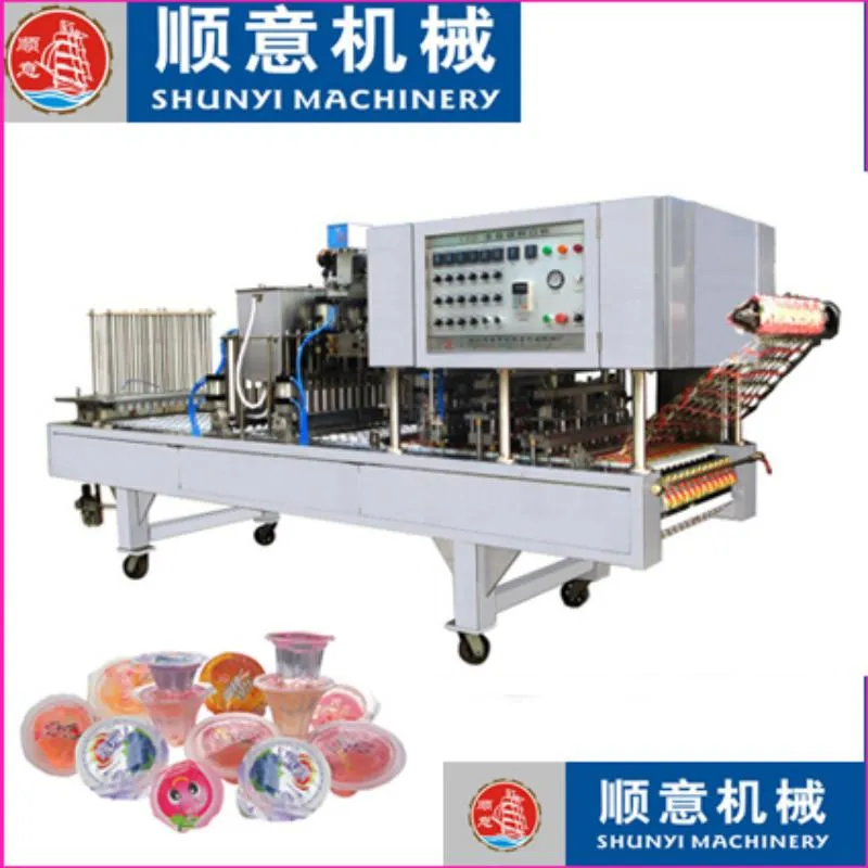1500-20000cups/H Jelly Pudding Drink Juice Milk Filling Sealing Machine