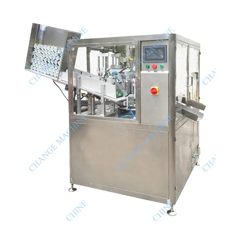 Automatic Jelly Cream Paste Lotion Tubes Filling Ultrasonic Sealing Machine