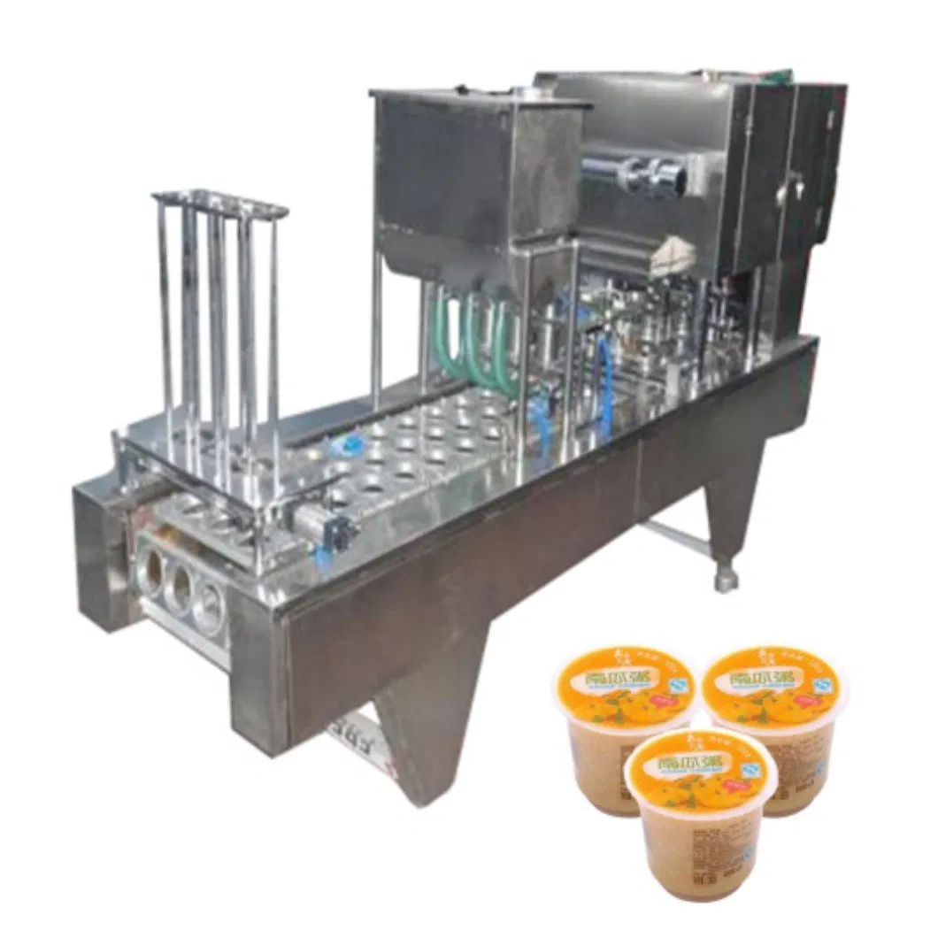 Automatic K Cup Washing and Filling Sealing Machine Manual Liquid Jelly Yogurt Plastic Cup Filling and Sealing Machine