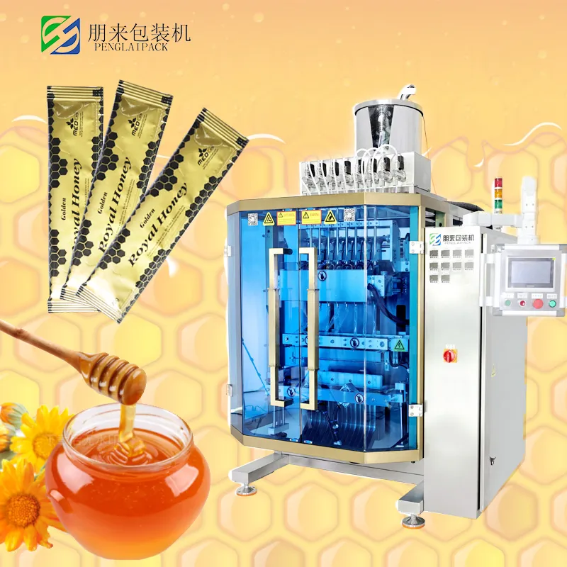 Automatic Multi Lanes Liquid 5ml 10ml 50ml 8 Lanes Sachet Packing Jelly Stick Filling Sealing Packaging Machine