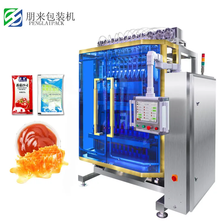 Automatic Multi Lanes Liquid 5ml 10ml 50ml 8 Lanes Sachet Packing Jelly Stick Filling Sealing Packaging Machine