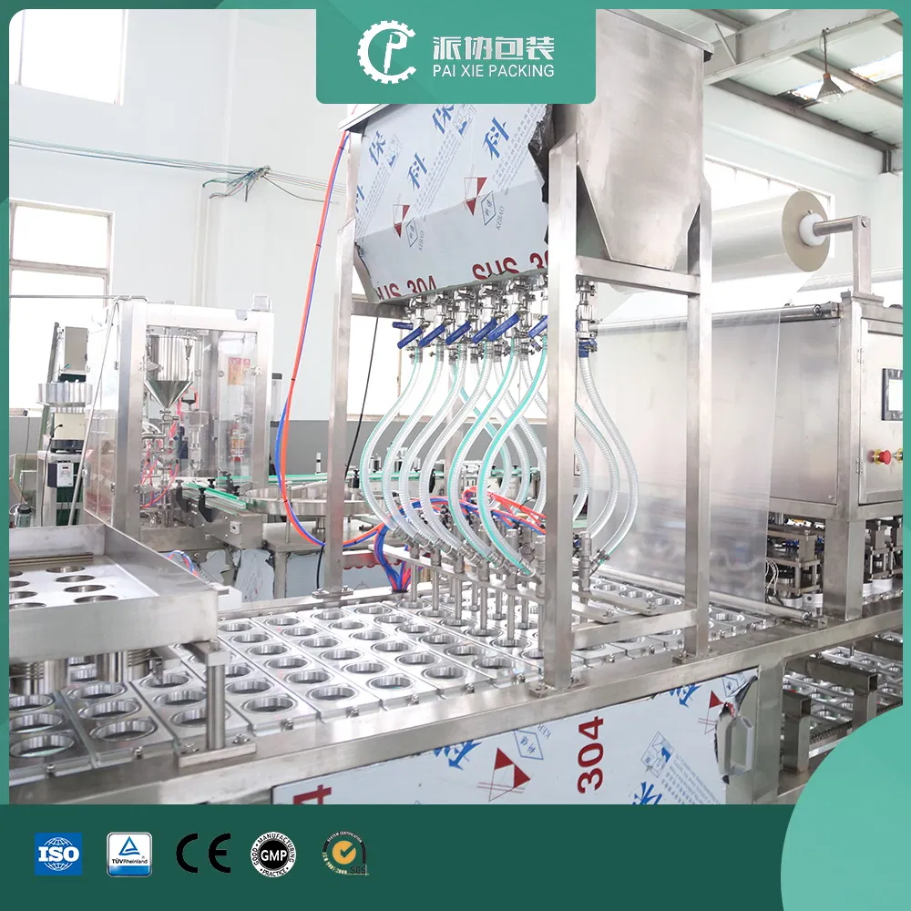 Automatic New Design Sealer Plastic Yoghurt Jelly Cup Filling Sealing Machine Factory