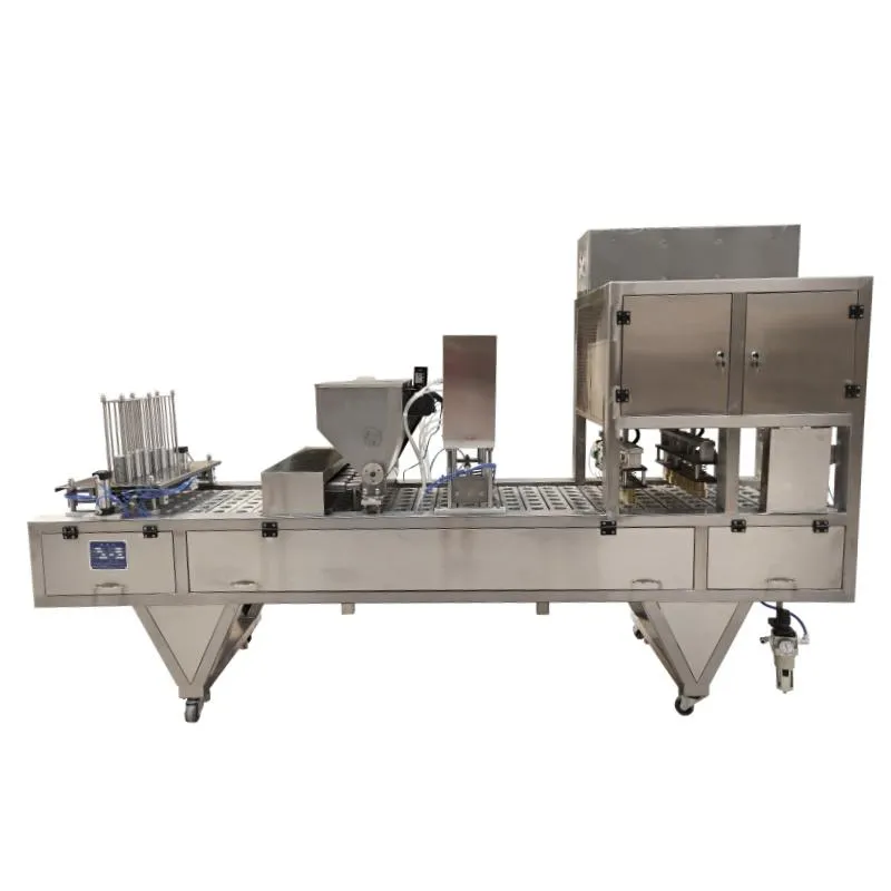 Fully Automatic Linear Plastic Cup Jam and Jelly Cup Filling Sealing Machine